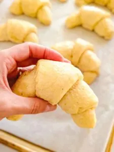 a soft and fluffy gluten-free crescent roll