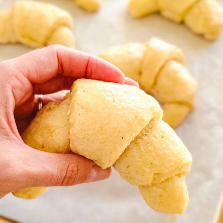 a soft and fluffy gluten-free crescent roll