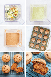 How to make gluten free zucchini muffins in the blender.