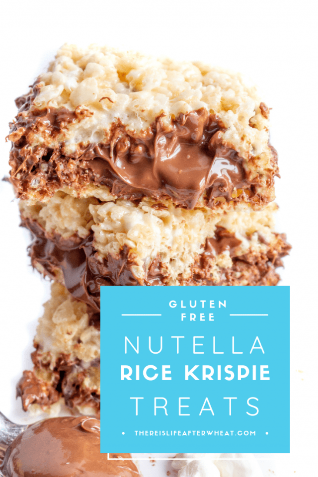 Nutella Rice Krispie Treats - Gluten Free + Dairy Free Option