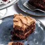 Quinoa cake is a decadent (flourless!) chocolate cake with creamy whipped chocolate ganache. Quinoa cake is made by blending cooked quinoa into the batter instead of using flour, making this cake naturally gluten free. 