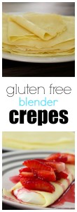 Quick and easy gluten free crepes are a cinch to make! Whip a few simple ingredients in your blender, pour into a skillet, cook, flip, and repeat. They're fold-able, roll-able, and perfect with any filling (cheesecake filling recipe included)