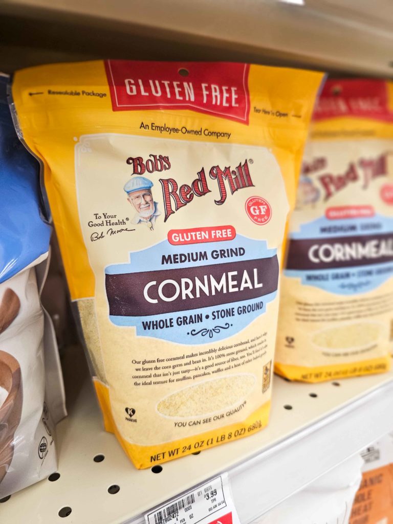 I recommend a medium grind gluten free cornmeal like Bob's Red Mill
