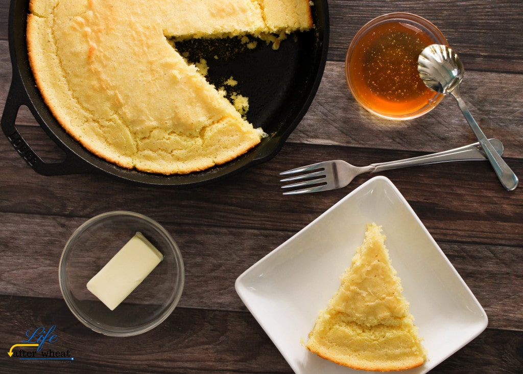 Southern comfort food at its finest! This quick and easy Gluten Free Cornbread is soft and tender with a beautiful, crispy, golden brown edge.
