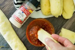 Soft and fluffy gluten free breadsticks brushed with olive oil and natural Garlic RealSalt, these are the perfect addition to any meal! From start to finish, you'll have them on the table in 30 minutes flat.