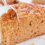 This gluten free coffee cake is bursting with Fall flavors! A whole grain apple cider cake infused with cinnamon and nutmeg is generously topped with streusel and then drizzled with a reduced apple cider glaze. The glaze brings a flavor you've never had before!
