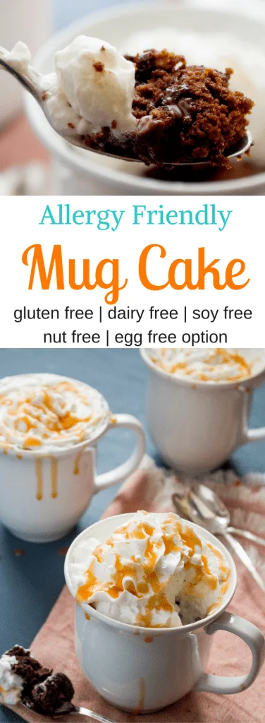 Craving something sweet? Whip up this single serving chocolate cake in your favorite mug, pop it in the microwave,and enjoy! Ready in 5 minutes flat, this allergy friendly mug cake is sure to be a hit. Gluten free and free from the top 8 allergens, but with all the taste you would expect from a delicious chocolate cake!
