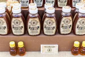 Natural, raw honey for sale at the Ogden Farmer's Market
