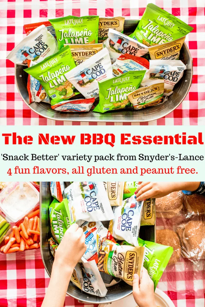 Take this certified gluten free snack pack to your next BBQ, party, or sports event! 4 fun flavors so there's something for everyone, and they're peanut free, too!
