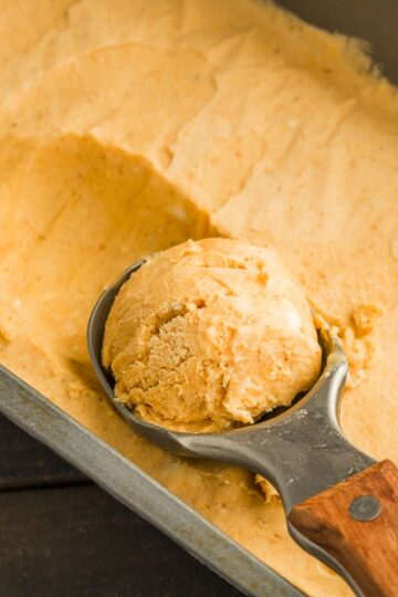 Pumpkin Pie No Churn Ice Cream: All the creaminess of ice cream in a quick and easy no churn recipe packed with pumpkin pie flavor!