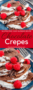 Chocolate Gluten Free Crepes Pinterest Image