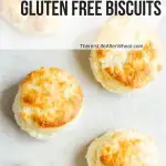 cookie sheet with gluten free biscuits just baked