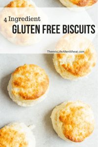 cookie sheet with gluten free biscuits just baked