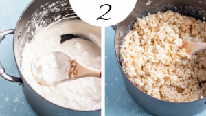 How to Make the BEST Rice Krispie Treats Step 2: Add extra marshmallows and rice krispies and stir