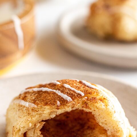 gluten free empty tomb rolls, a cinnamon sugar roll with an empty space inside.