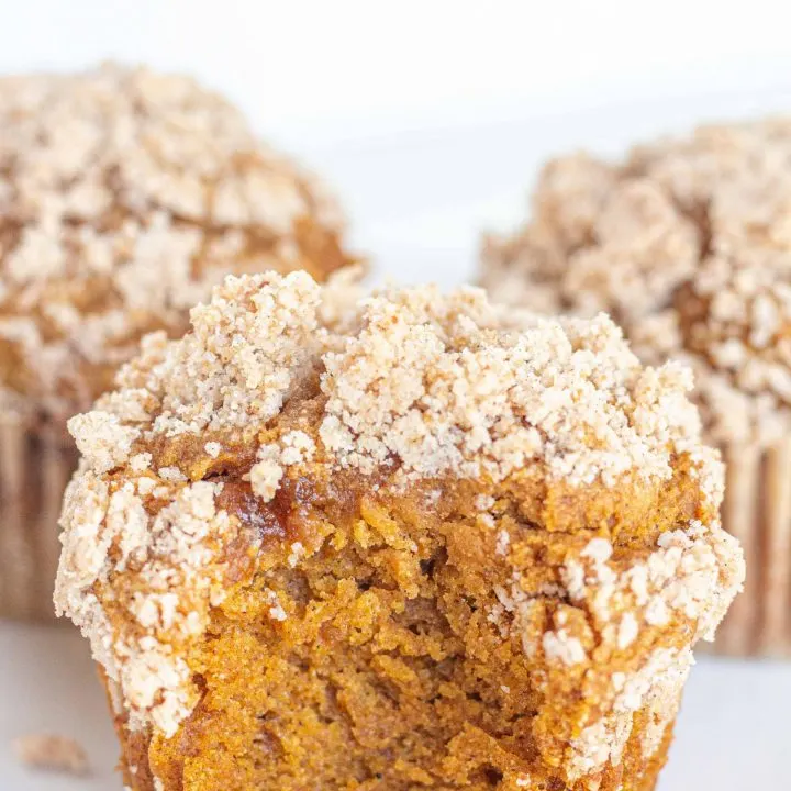 Gluten Free Pumpkin Muffins with Streusel Topping