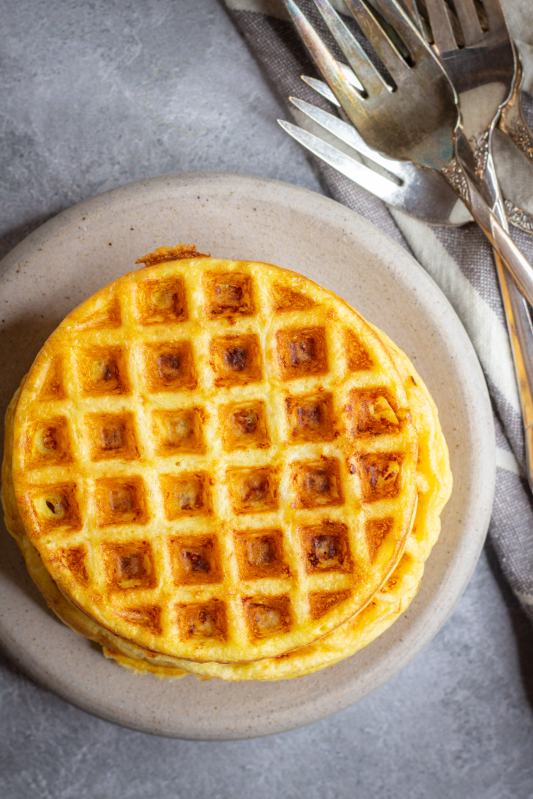2 Ingredient Chaffle Recipe (keto cheese waffles)