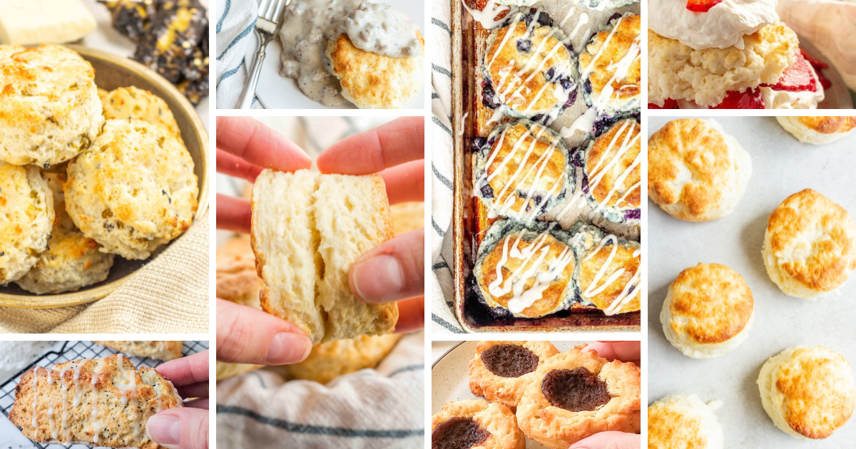 collage of gluten free biscuit recipes