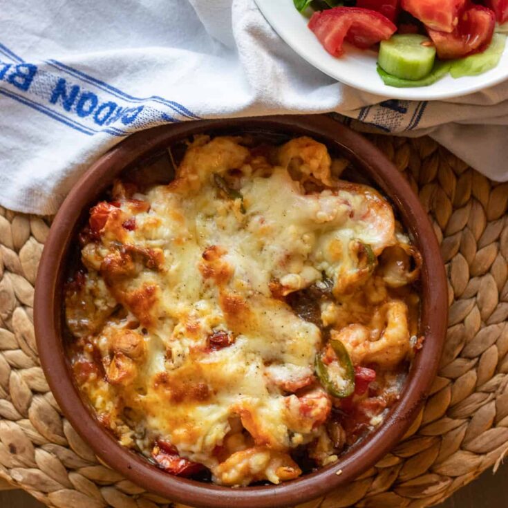 Image for Cheesy Baked Shrimp (Karides Guvec)