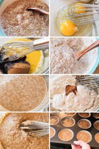 step-by-step photos of how to make gluten free bran muffins