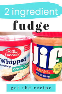2 ingredient peanut butter fudge pinterest image