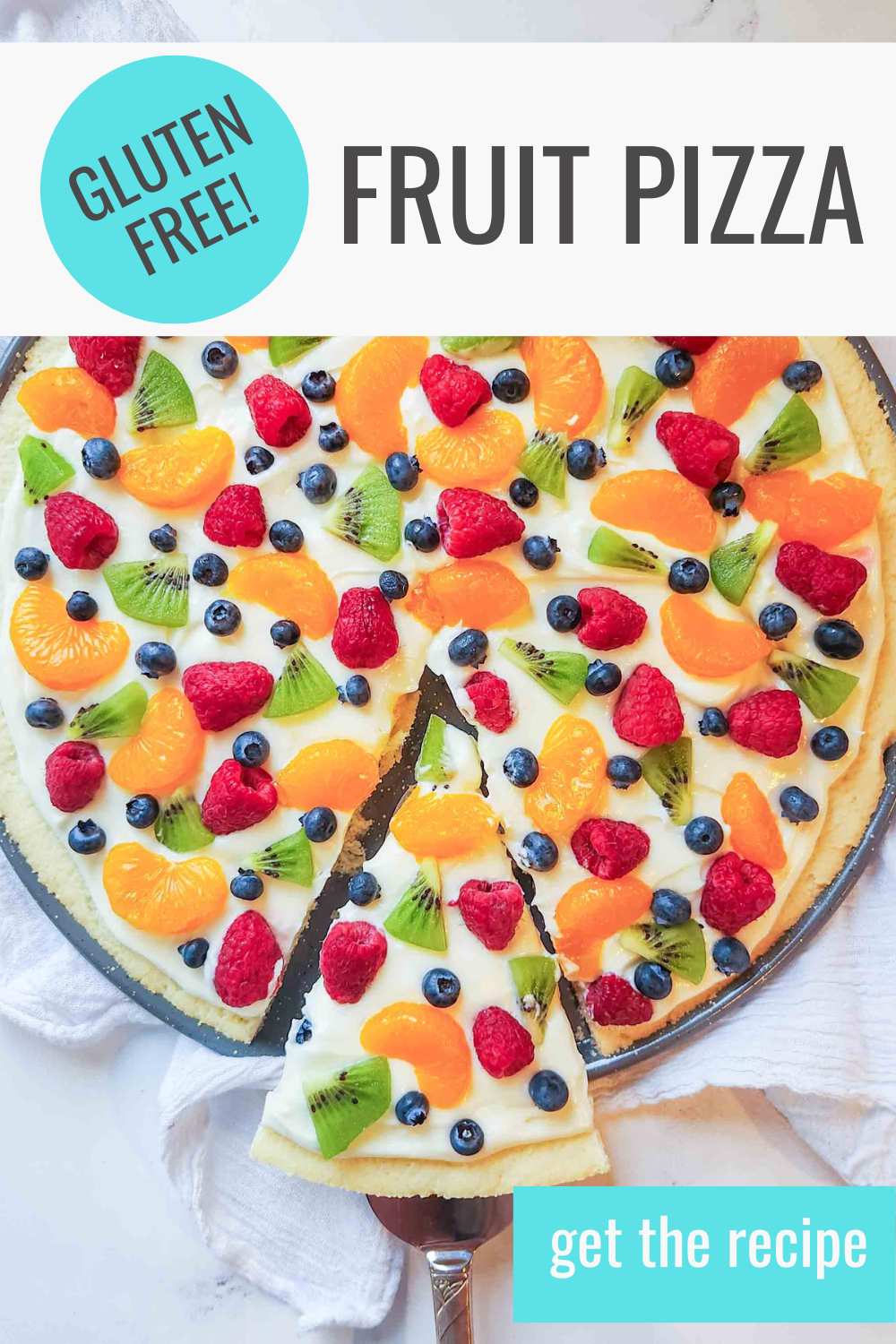gluten free fruit pizza Pinterest-friendly image