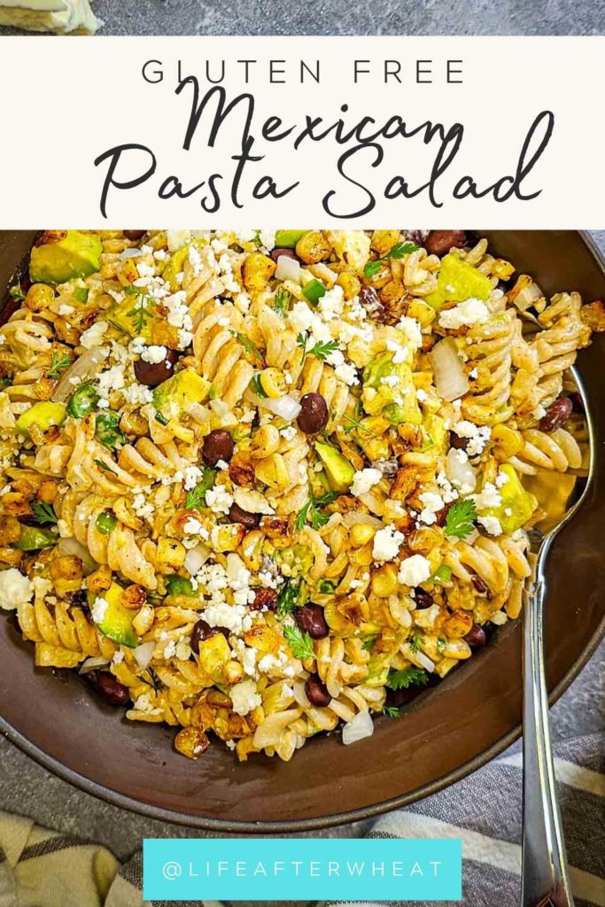 gluten free Mexican pasta salad recipe Pinterest image