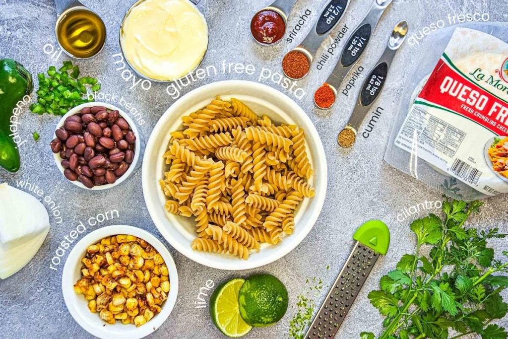 ingredients needed for gluten free Mexican pasta salad