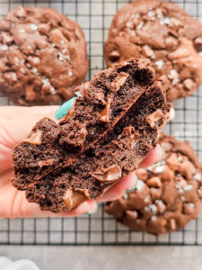 Gluten free Crumbl copyrcat dark dream cookies Pinterest Image