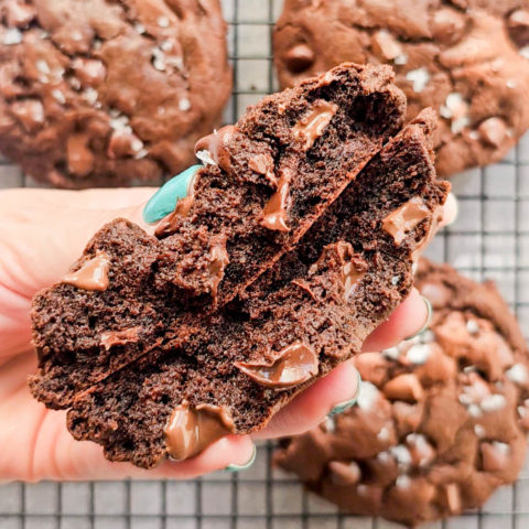Gluten free Crumbl copyrcat dark dream cookies Pinterest Image