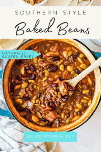 Southern baked beans recipe pinterest image