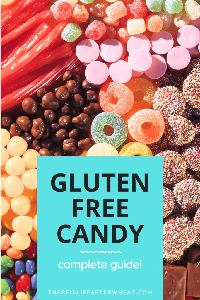 Gluten Free Candy List Pinterest Graphic