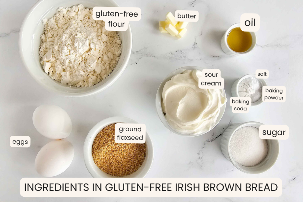 ingredients in gluten-free Irish brown bread