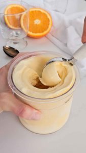 thick and creamy orange ice cream