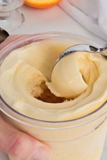 thick and creamy orange ice cream