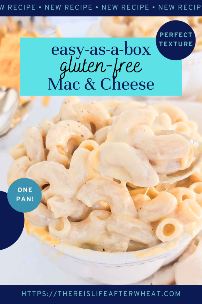 gluten free mac and cheese recipe pinterest image
