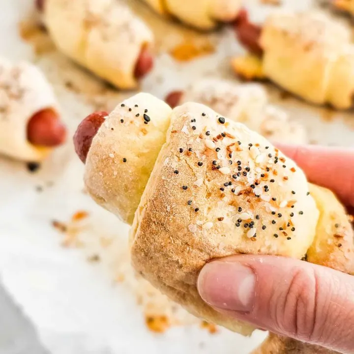hot dog wrapped in soft and fluffy dough