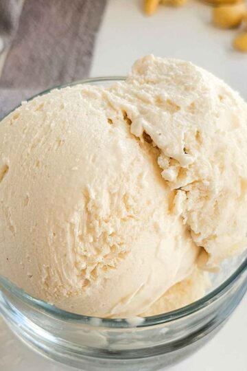 super creamy scoops of dairy free vanilla ice cream