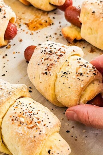 hot dog wrapped in soft and fluffy dough