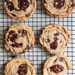 cookies with crinkly edges and melty chocolate